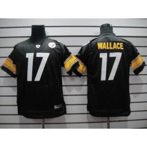 68616ef6798e0_1 Steelers #17 Mike Wallace Black Color Stitched Youth NFL Jersey