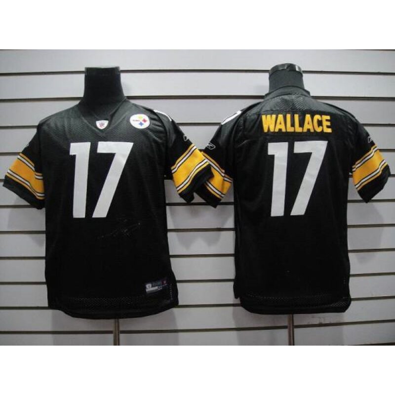 68616ef6798e0_1 Steelers #17 Mike Wallace Black Color Stitched Youth NFL Jersey