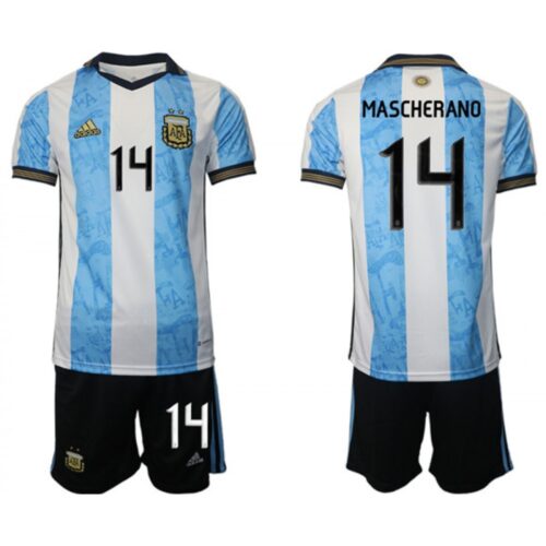 68616ef7412da_1 Men's Argentina #14 Mascherado White/Blue Home Soccer Jersey Suit