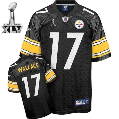 68616ef962b76_1 Steelers #17 Mike Wallace Black Super Bowl XLV Stitched Youth NFL Jersey