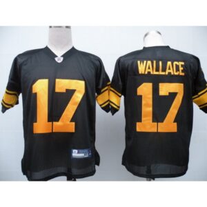 68616efcd5165_1 Steelers #17 Mike Wallace Black With Yellow Number Stitched Youth NFL Jersey