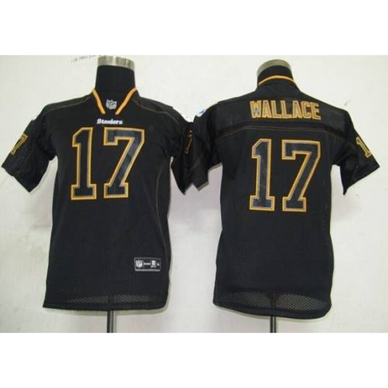 68616f029bd81_1 Steelers #17 Mike Wallace Lights Out Black Stitched Youth NFL Jersey