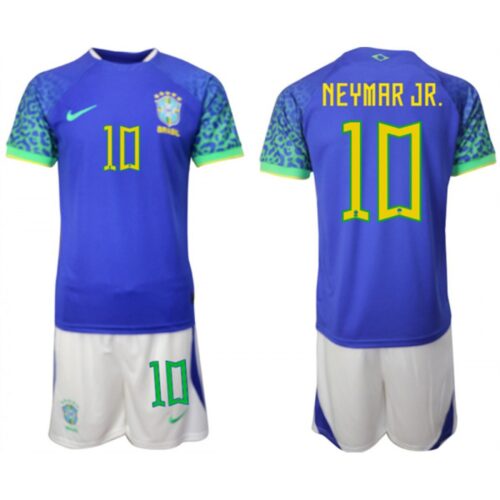 68616f1a7f597_1 Men's Brazil #10 Neymar Jr Blue 2022 FIFA World Cup Away Soccer Jersey Suit