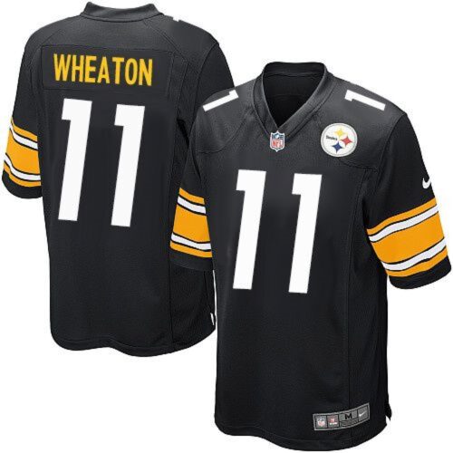 68616f22cac0d_1 Steelers #11 Markus Wheaton Black Team Color Youth Stitched NFL Elite Jersey
