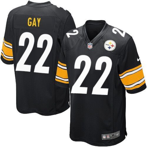 68616f25b8be9_1 Steelers #22 William Gay Black Team Color Youth Stitched NFL Elite Jersey