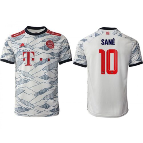 68616f31b5a11_1 Men's FC Bayern Munchen #10 Leroy Sane White Away Soccer Jersey