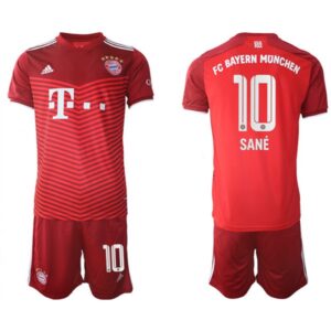 68616f37911d9_1 Men's FC Bayern Munchen #10 Leroy Sane Red Home Soccer Jersey Suit