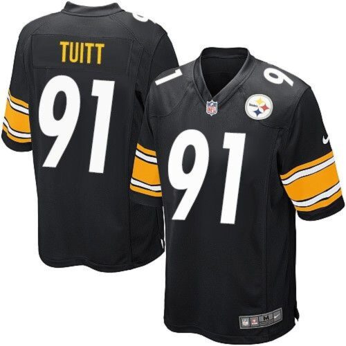 68616f4006ace_1 Steelers #91 Stephon Tuitt Black Team Color Youth Stitched NFL Elite Jersey