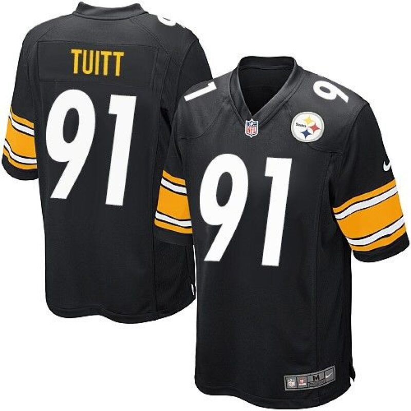 68616f4006ace_1 Steelers #91 Stephon Tuitt Black Team Color Youth Stitched NFL Elite Jersey