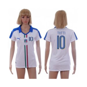 68616f51a5529_1 Women's Italy #10 Totti Away Soccer Country Jersey