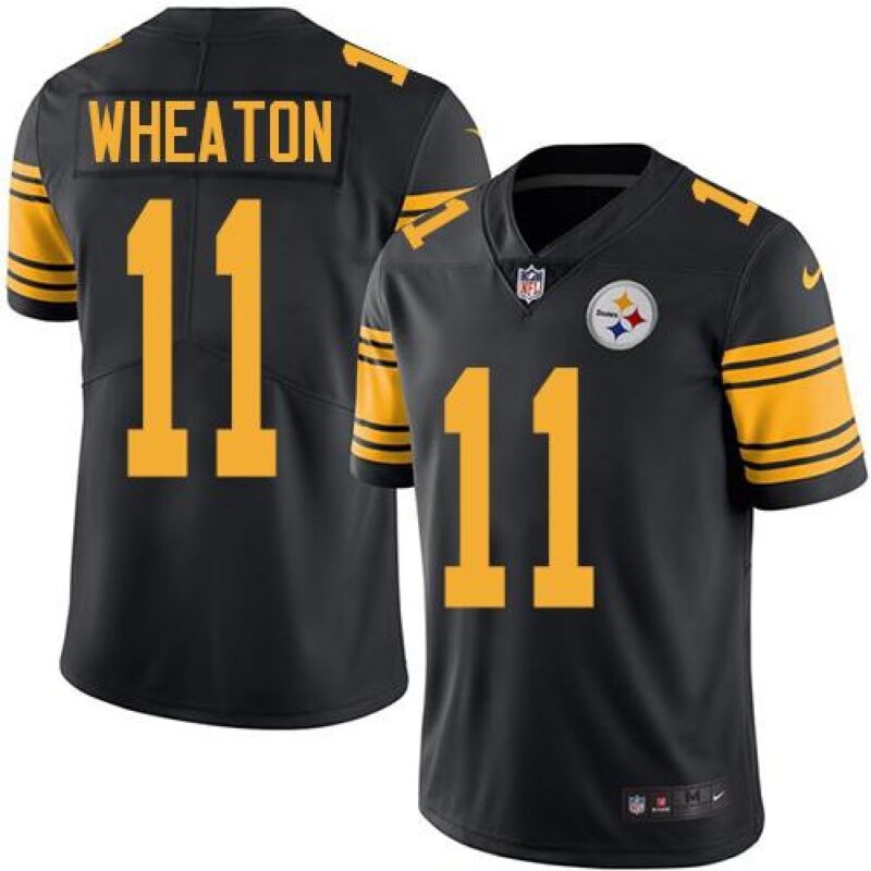 68616f5a40f1c_1 Steelers #11 Markus Wheaton Black Youth Stitched NFL Limited Rush Jersey