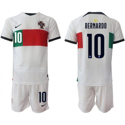 68616f8fe181c_1 Men's Portugal #10 Bernardo White Away Soccer Jersey Suit