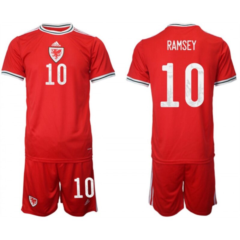 68616f9532ff0_1 Men's Wales #10 Ramsey Red Home Soccer Jersey Suit