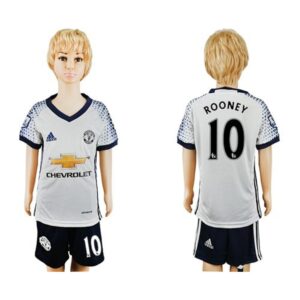 686170039583d_1 Manchester United #10 Rooney SEC Away Kid Soccer Club Jersey