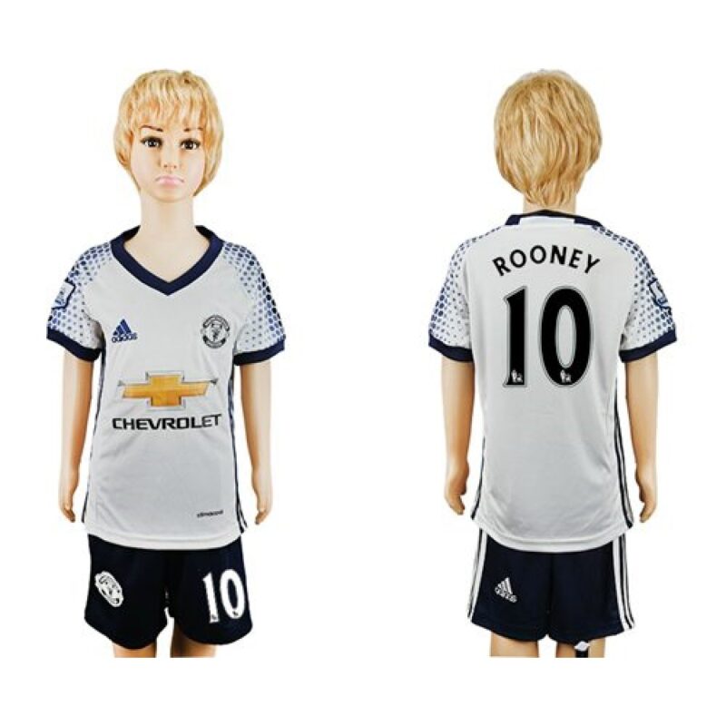 686170039583d_1 Manchester United #10 Rooney SEC Away Kid Soccer Club Jersey