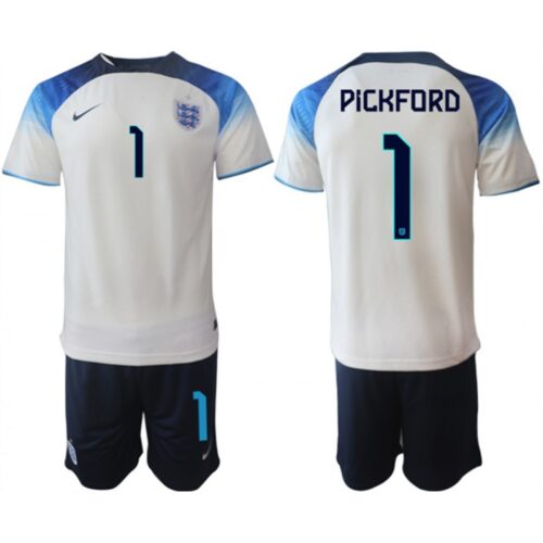 68617014ee266_1 Men's England #1 Pickford White Home Soccer Jersey Suit
