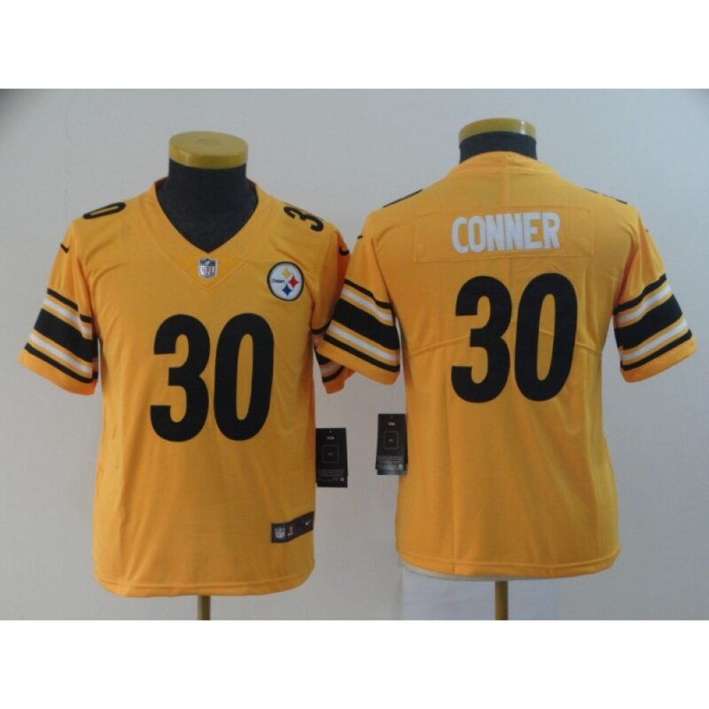 6861701bf2c7a_1 Youth Pittsburgh Steelers #30 James Conner 2019 Gold Inverted Legend Stitched NFL Jersey
