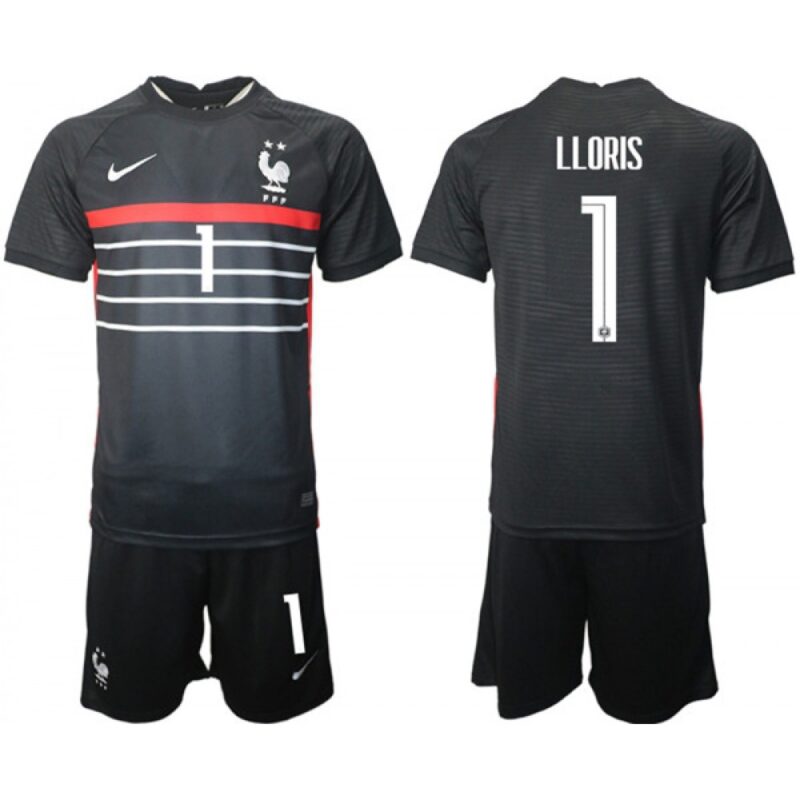 6861702c64f1d_1 Men's France #1 Lloris Black Home Soccer Jersey Suit