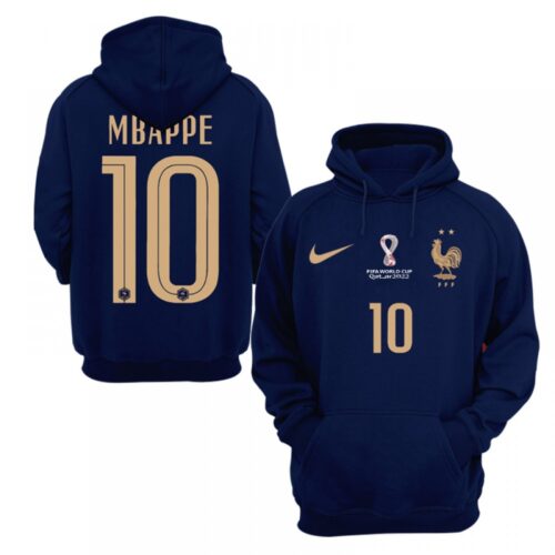 686170316bca1_1 Men's France #10 Mbappe FIFA World Cup Soccer Hoodie Navy 002