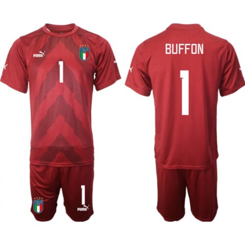 686170429bf43_1 Men's Italy #1 Buffon Red Goalkeeper Soccer Jersey Suit