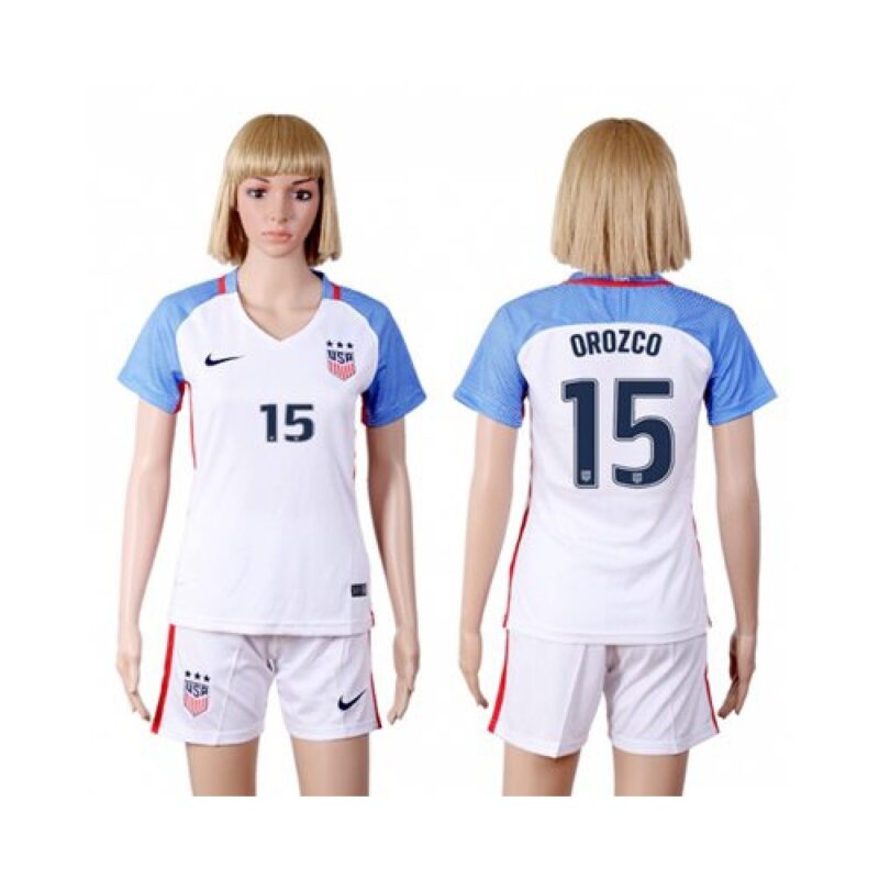 6861707006b97_1 Women's USA #15 Orozco Home(Three Star) Soccer Country Jersey