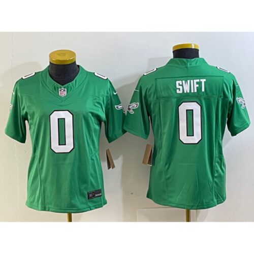 6861707ceeba6_1 Youth Philadelphia Eagles #0 D'andre Swift Green 2023 F.U.S.E. Stitched Football Jersey