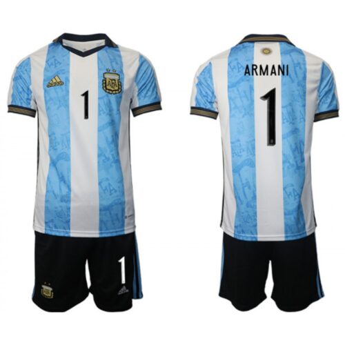 6861708d0a7ac_1 Men's Argentina #1 Armani White/Blue Home Soccer Jersey Suit