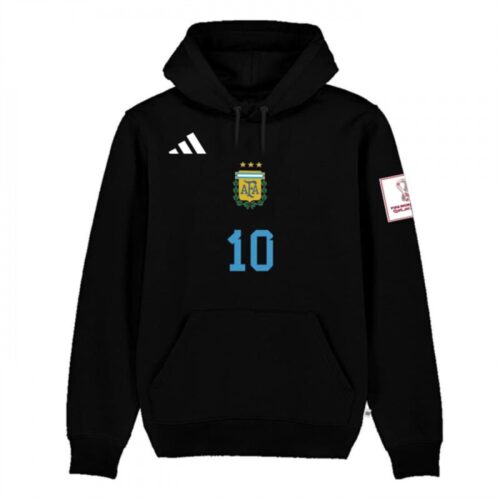 686170927e3a3_1 Men's Argentina #10 Messi Black 2022 FIFA World Cup Soccer Hoodie 001