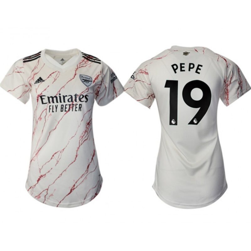 686170b70343a_1 Women's Arsenal #19 Pepe Away Soccer Club Jersey