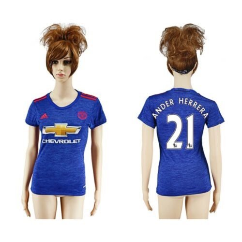 Women's Manchester United #21 Ander Herrera Away Soccer Club Jersey