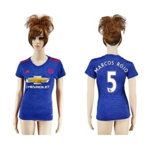 Women's Manchester United #5 Marcos Rojo Away Soccer Club Jersey