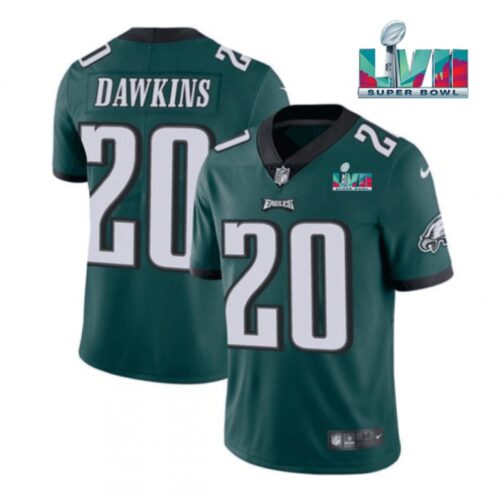 686170dcf293e_1 Youth Philadelphia Eagles #20 Brian Dawkins Green Super Bowl LVII Patch Vapor Untouchable Limited Stitched Football Jersey