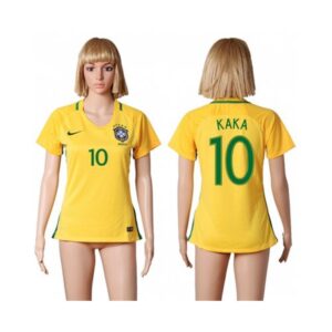 686170e5a988d_1 Women's Brazil #10 Kaka Home Soccer Country Jersey