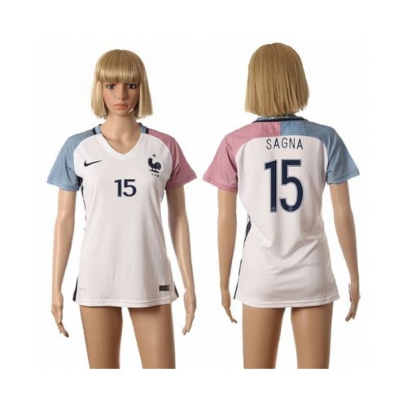 686170eff2e31_1 Women's France #15 Sagna Away Soccer Country Jersey