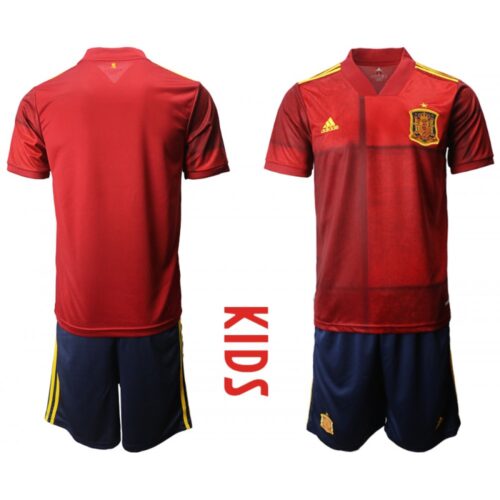 686170f7a1043_1 Spain Blank Home Kid Soccer Country Jersey