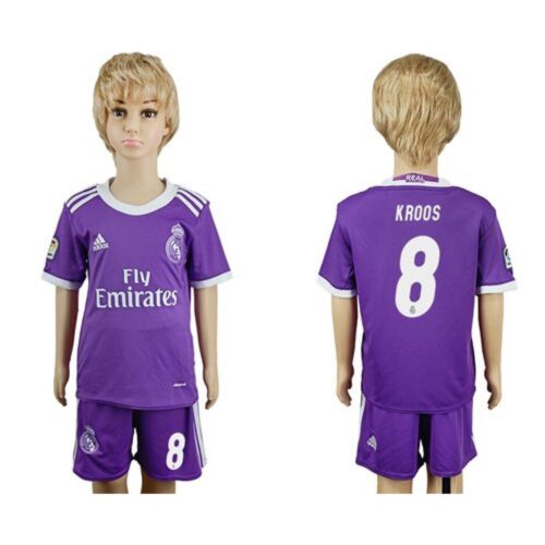 686170fa9f9bd_1 Real Madrid #8 Kroos Away Kid Soccer Club Jersey