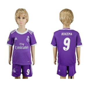 686171053961e_1 Real Madrid #9 Benzema Away Kid Soccer Club Jersey