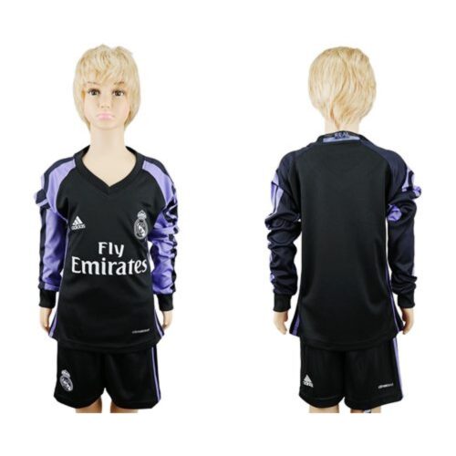 6861711b25668_1 Real Madrid Blank Sec Away Long Sleeves Kid Soccer Club Jersey