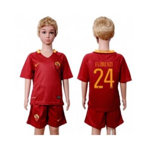 68617126b5b95_1 Roma #24 Florenzi Home Kid Soccer Club Jersey