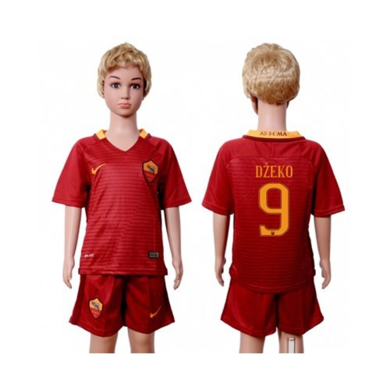 6861712960858_1 Roma #9 Dzeko Home Kid Soccer Club Jersey