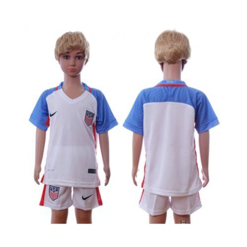 6861717e90436_1 USA Blank Home Kid Soccer Country Jersey