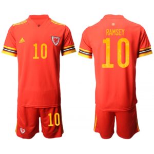 686171811d55d_1 Wales #10 Ramsey Home Kid Soccer Country Jersey