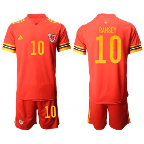 686171811d55d_1 Wales #10 Ramsey Home Kid Soccer Country Jersey