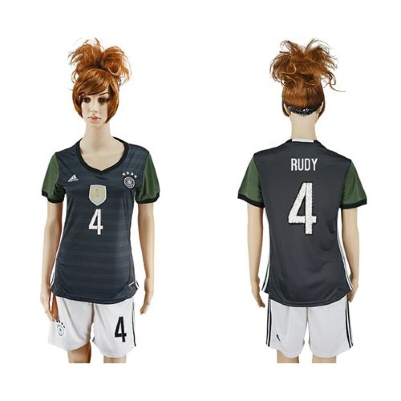 68617193a7932_1 Women's Germany #4 Rudy Away Soccer Country Jersey