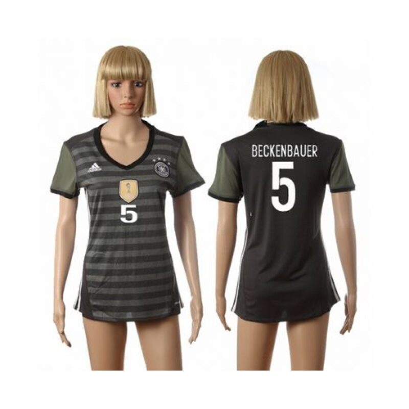 6861719647f50_1 Women's Germany #5 Beckenbauer Away Soccer Country Jersey
