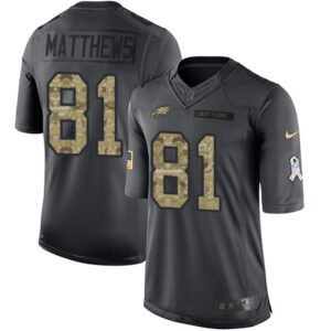 6861719df18dc_1 Eagles #81 Jordan Matthews Black Youth Stitched NFL Limited 2016 Salute to Service Jersey