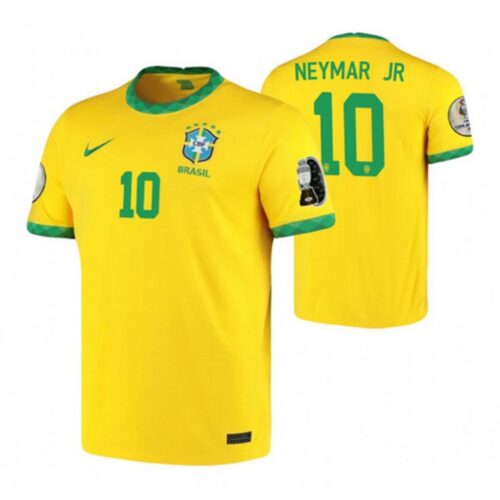 686171aba5199_1 Men's Brazil national football team #10 Neymar Jr Gold Soccer Jersey