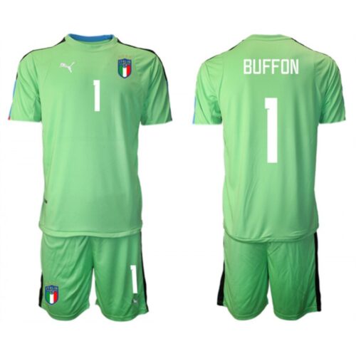 686171cc5edcc_1 Men's Italy #1 Buffon Green Goalkeeper Soccer Jersey Suit