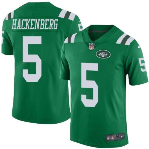 686171f69f145_1 Jets #5 Christian Hackenberg Green Youth Stitched NFL Elite Rush Jersey