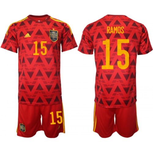 6861724c81ed8_1 Men's Spain #15 Ramos Home Soccer Jersey Suit
